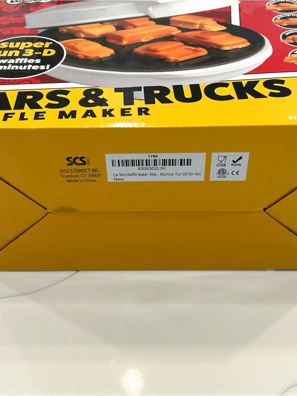 Waffle Wow! 3D Cars and  Trucks, Electric Waffle Maker New In Box